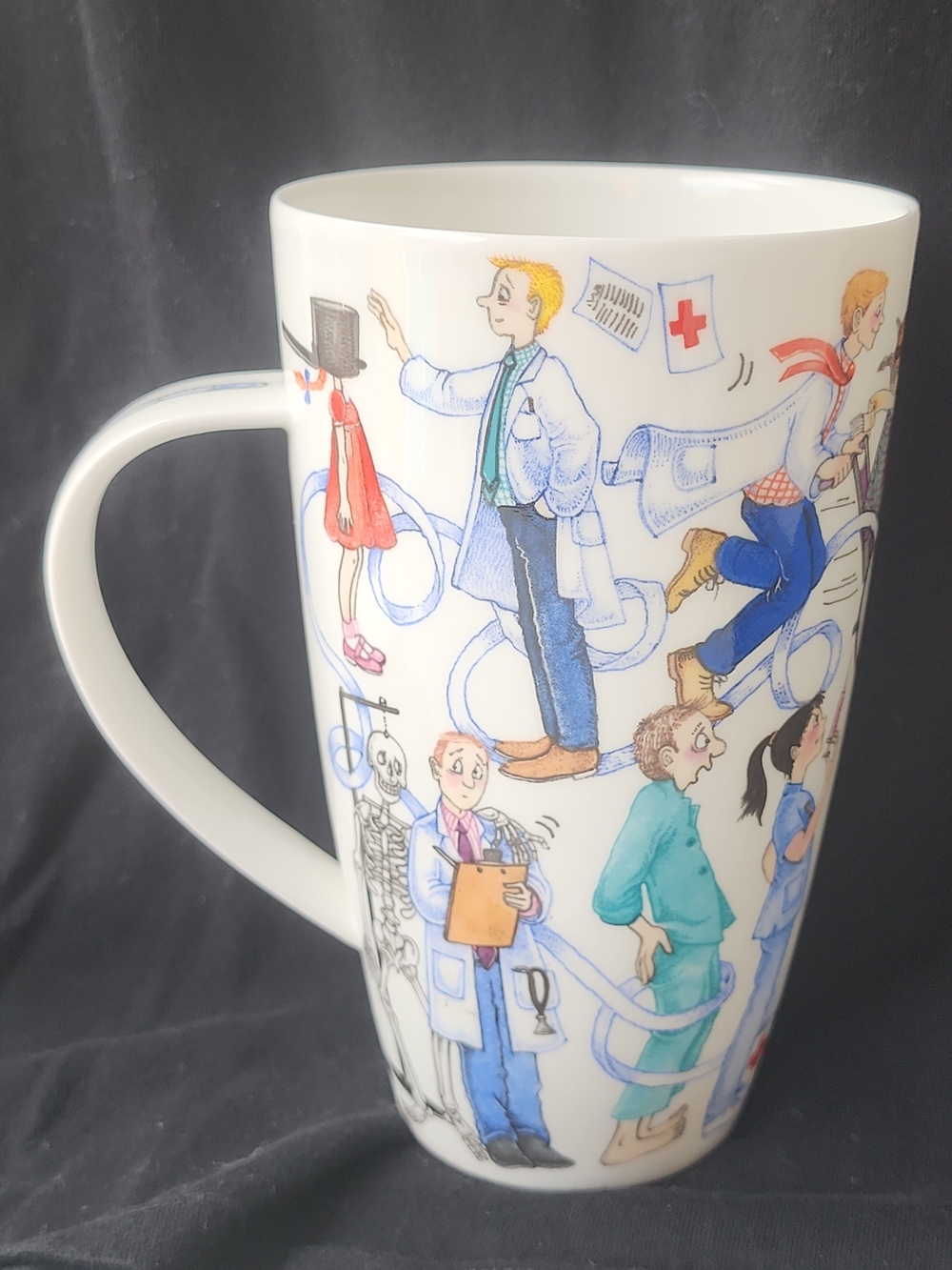 DUNOON Coffee Mug Doctors & Nurses Cherry Denman Henley Shape 20oz Tea England
